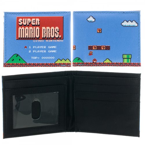 Super Mario Bros. Sublimated Bi-Fold Wallet